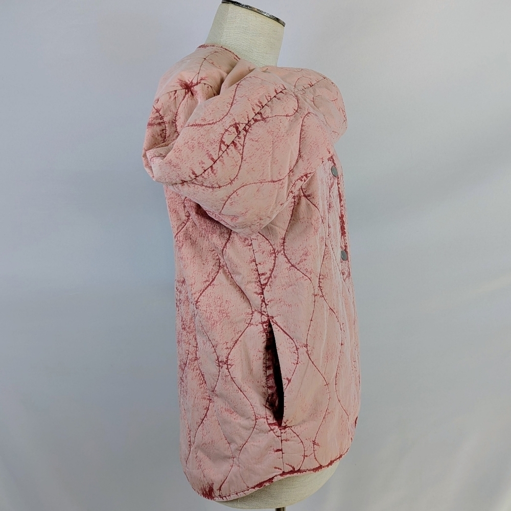 ALLSAINTS Reign Overdyed Onion Quilted Jacket Lightweight Faded Pink Wash 4 NWT - Picture 6 of 16